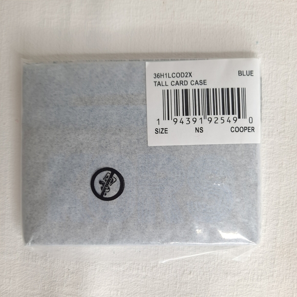 Michael Kors Mens card case Wallet BLUE AND BLACK NWT NEW - Picture 2 of 6